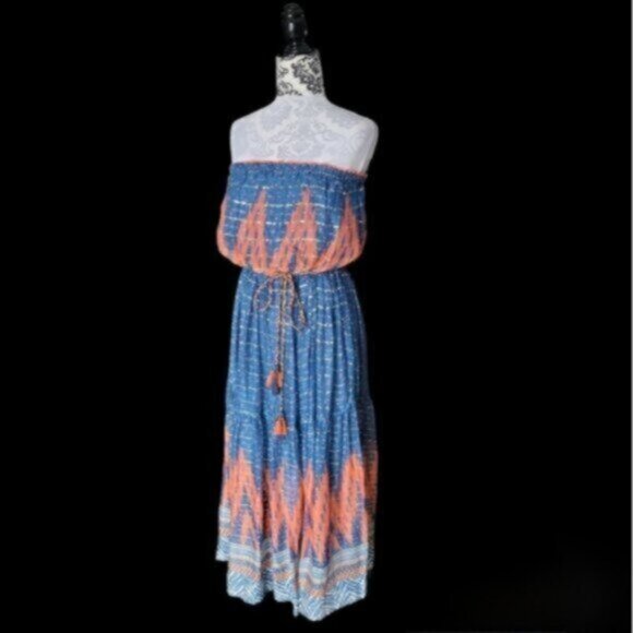 Anthropologie -VERB BYPALLAVI SINGHEEV - Blue Bandhani Printed Dress NWT… - Picture 4 of 13